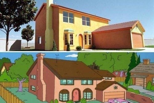 Воссозданный в реальности дом Симпсонов.