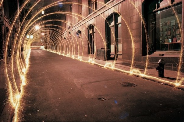 Загадочная светороспись ночных улиц Нью-Йорка