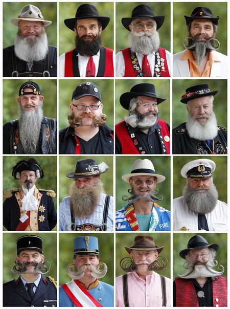 Более 100 мужчин с самой густой растительностью на лице приняли участие в Европейском Чемпионате Бороды и Усов - 2012 в Виттерсдорфе (Франция) в прошлые выходные.