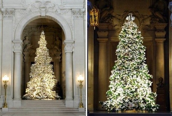 Древо надежды: рождественская елка с 7 тысячами бумажных журавликов