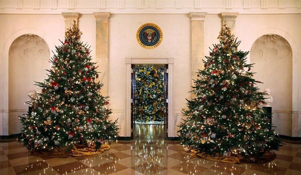 Как украшают Белый Дом к рождеству и новому году
