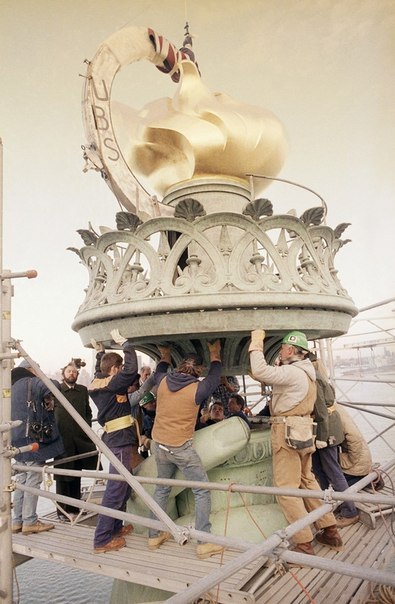 Реставрация статуи свободы, 1985 год.