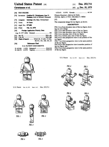 Патент на фигурку Lego, 1979 год