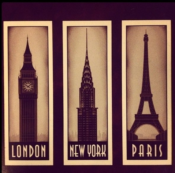 Лондон,Нью Йорк, Париж