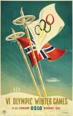 Ретро плакаты Олимпийских игр