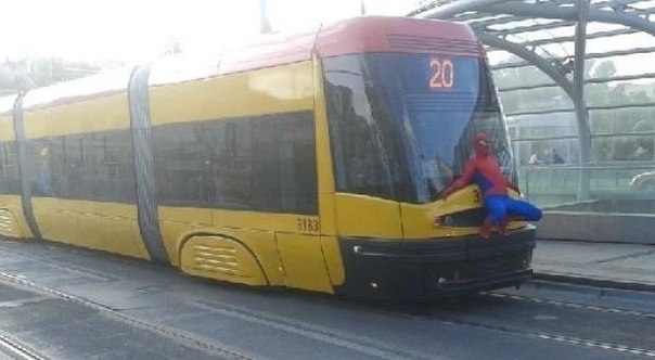 В Варшаве поймали человека-паука