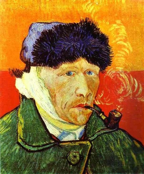 Автопортрет с трубкой, Винсент Ван Гог