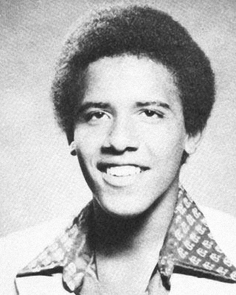 Барак Обама в выпускном классе, 1979 год.