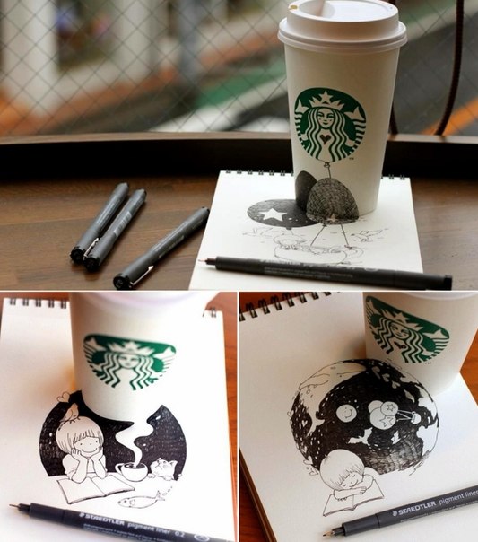 Рисунки с кофейным настроением. 