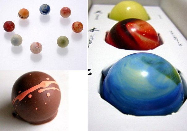 Planetary Chocolate - набор шоколадных конфет в виде планет Солнечной системы