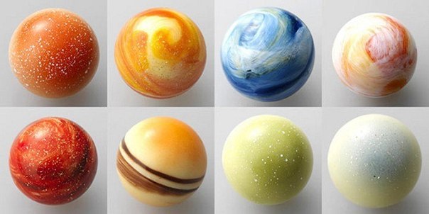 Planetary Chocolate - набор шоколадных конфет в виде планет Солнечной системы