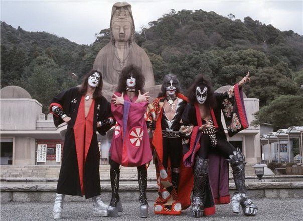 Группа Kiss, Киото, Япония, 1977.