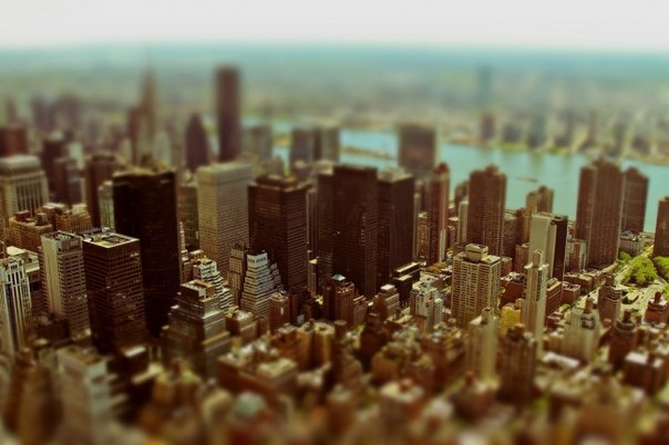 Фотографии городов с эффектом Tilt-Shift