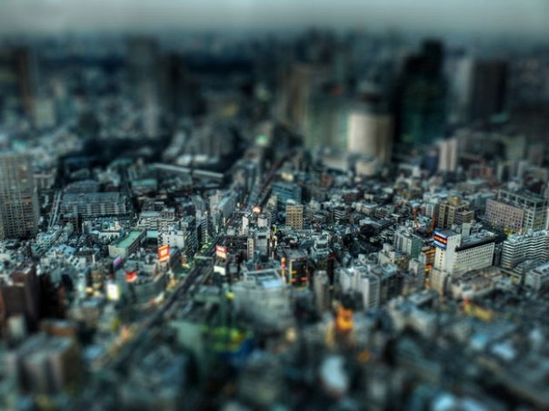 Фотографии городов с эффектом Tilt-Shift