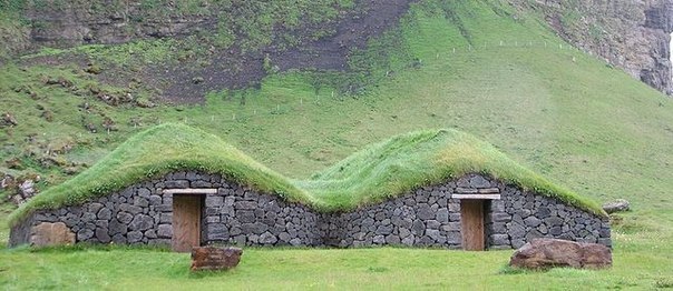 Традиционные дома жителей Исландии