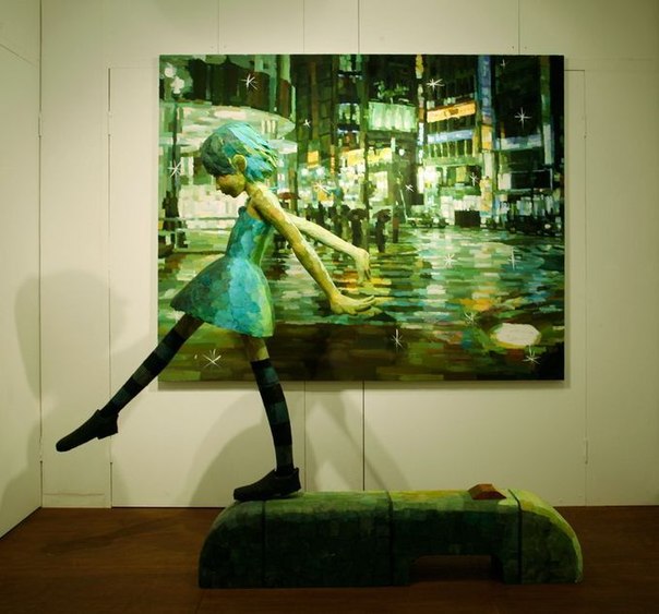 Творчество Шинитаро Охаты представляет собой комбинацию картин и скульптур, изображающих сцены из повседневной жизни.
