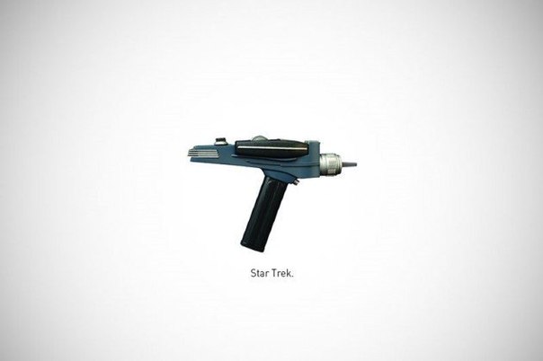 Итальянский арт-директор Федерико Мауро сделал серию открыток с изображением оружия знаменитых киногероев.