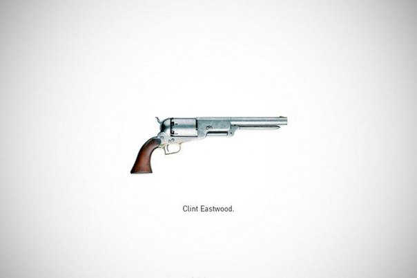 Итальянский арт-директор Федерико Мауро сделал серию открыток с изображением оружия знаменитых киногероев.