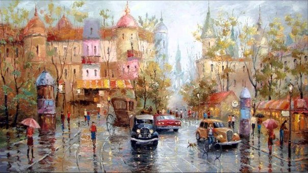 Картина "Дождливый день" от художника Дмитрия Спироса