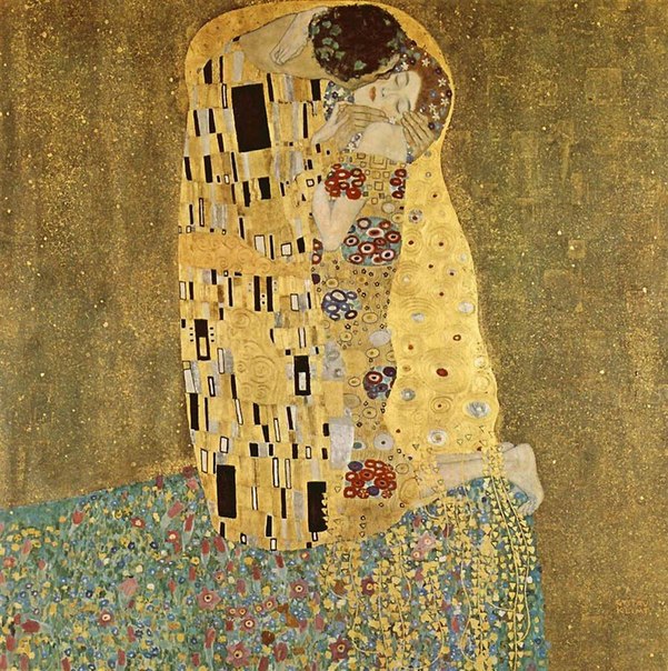 «Поцелуй» – одна из самых известных работ Густава Климта (1862-1918 гг.)
