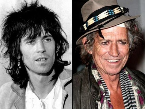 Кит Ричардс из «Rolling Stones»: тогда и сейчас