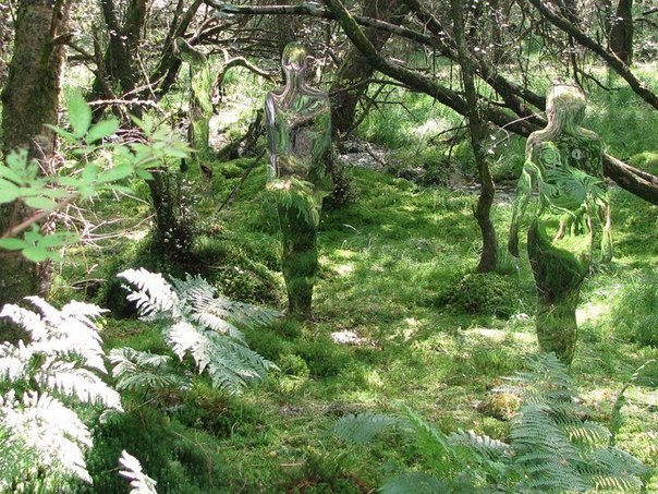 Призраки шотландского леса в работах скульптора Роба Малхолланда.