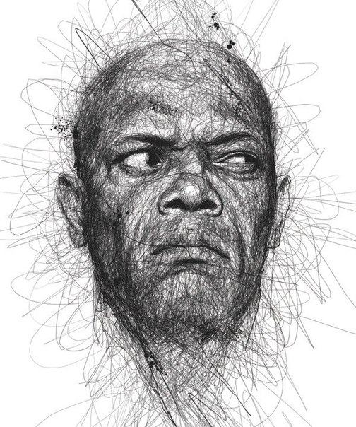 Портреты художника Винса Лоу, который создает свои работы не отрывая руки от листа бумаги