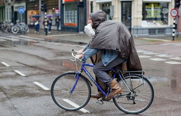 Велосипедисты на улицах Амстердама
