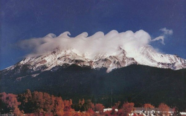 Необычные облака под названием неустойчивость Кельвина-Гельмгольца
