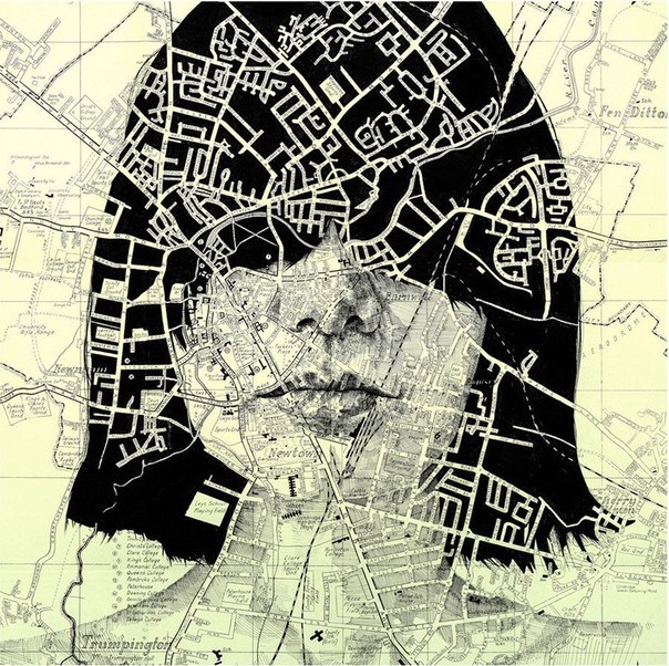 Портреты на картах от британского художника Эда Файрберна