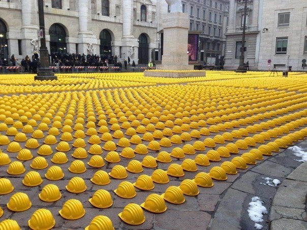 Протест строителей в Италии