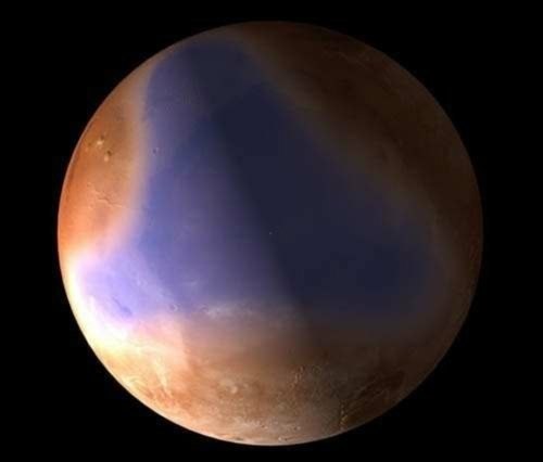 Приблизительные очертания древнего океана на Марсе