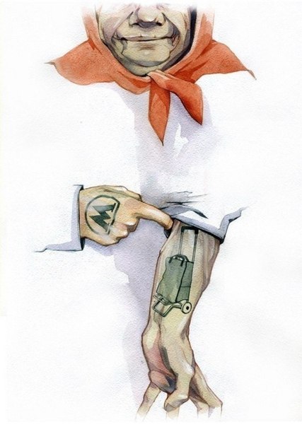 Иллюстрации Дмитрия Ребуса Ларина, работающего в жанре акварельного рисунка