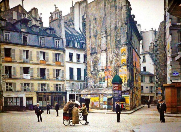 Цветные снимки Парижа начала прошлого века