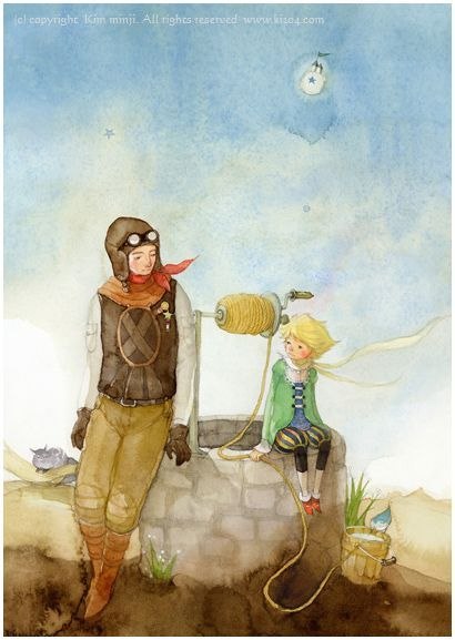 Иллюстрации к сказке "Маленький принц" от художника Kim Min Ji.