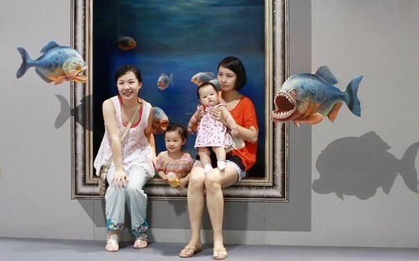 Выставка интерактивного изобразительного искусства в Международном выставочном центре в городе Ханчжоу (Китай).