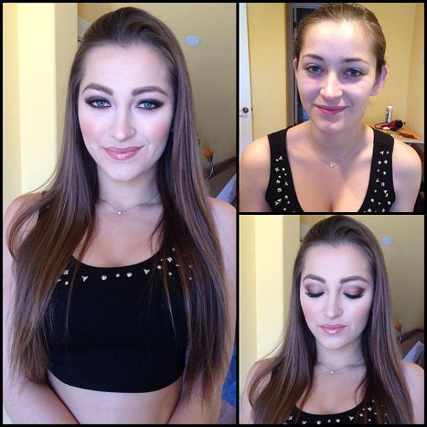 Порноактрисы до и после макияжа