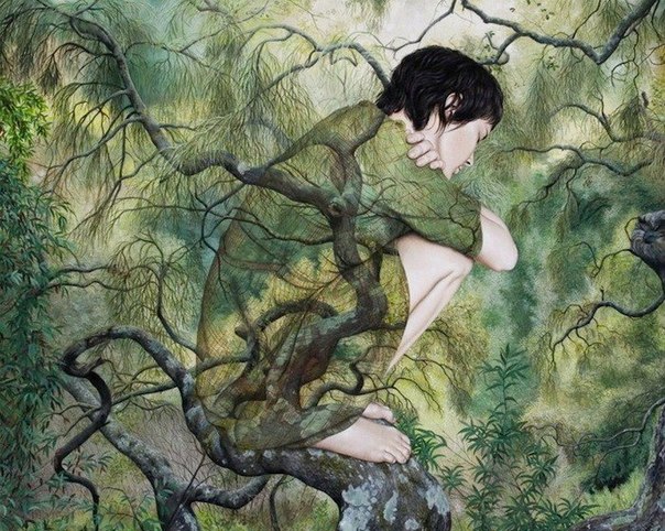 Игра в прятки с природой: серия работ "How to Disappear" немецкой художницы Moki Mioke