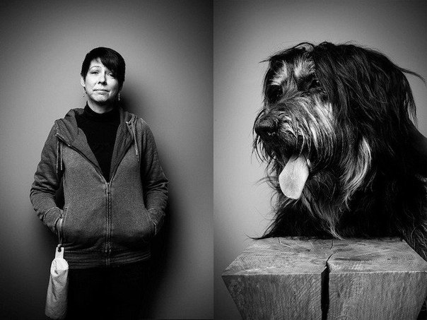 Cерия фотографа Тобиаса Ланга, который сопоставил изображения людей с портретами их домашних животных.