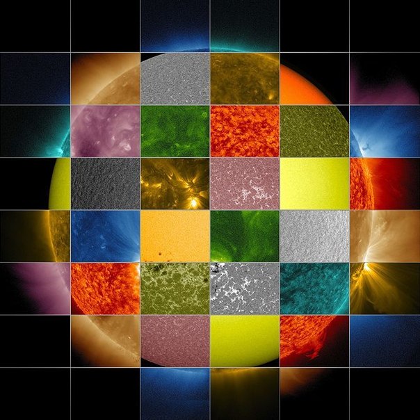 Солнечный коллаж от NASA