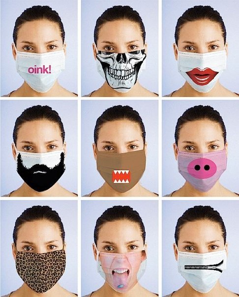 Дизайнерские маски от гриппа