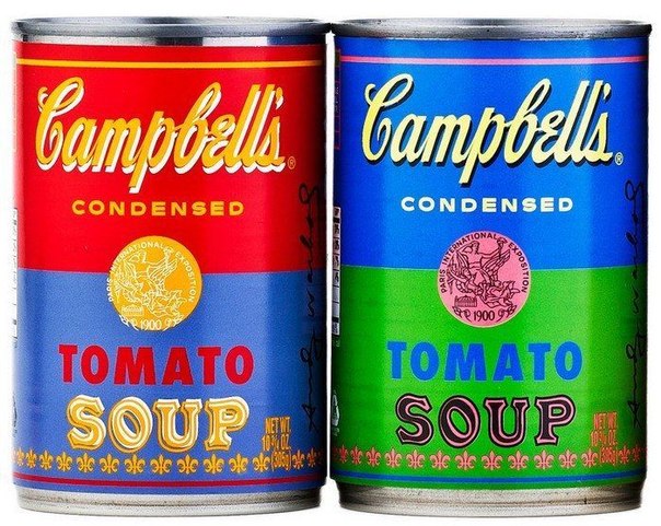 Ограниченная юбилейная партии супа Campbell, внешний вид банок которой основан на творчестве Энди Уорхола, а именно, на серии его картин «32 Campbell's soup cans» («32 банки с супом Campbell»).
