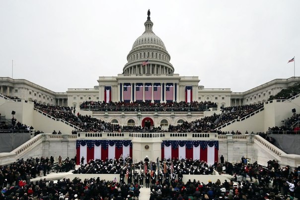 Президент Барак Обама во время своей инаугурационной речи, Вашингтон, США.
