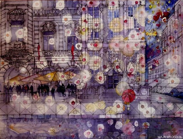 Акварельные заметки о путешествиях в картинах Майи Вронской