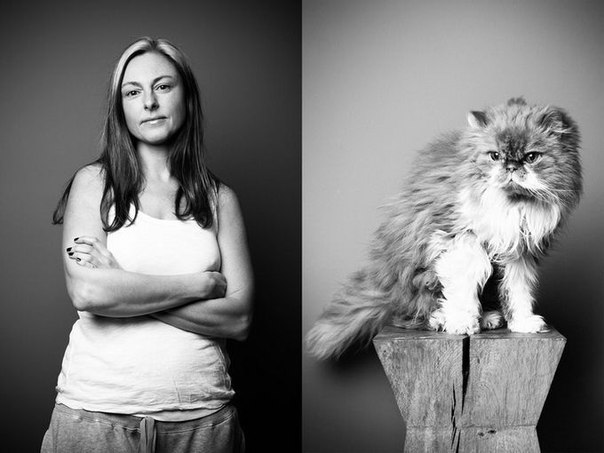 Портреты хозяев и их домашних питомцев в серии фотографий от "The Little Zoo" от Тобиаса Ланга